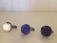 koperkleurige smalle ringen in verschillende kleuren